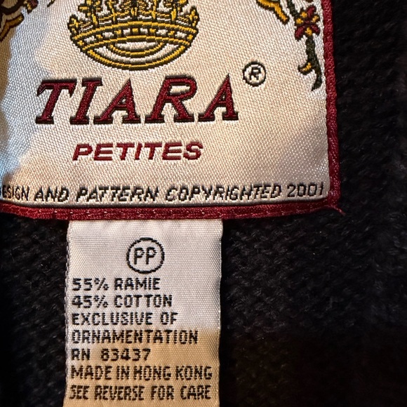 Vtg 90s Tiara International Happy Halloween Sweater Vest Petite PP EUC Patchwork - Picture 4 of 5